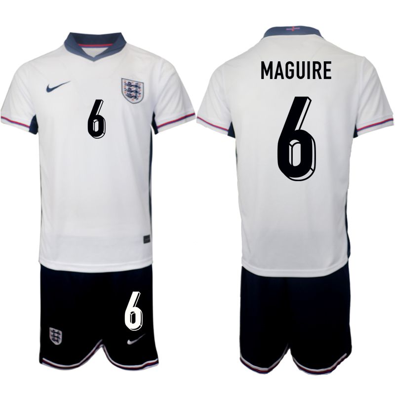 Men 2024-2025 Season England home white #6 Soccer Jersey->england jersey->Soccer Country Jersey